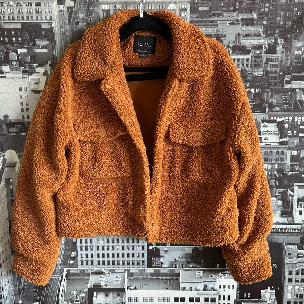Sanctuary Teddy Burnt Orange Jacket